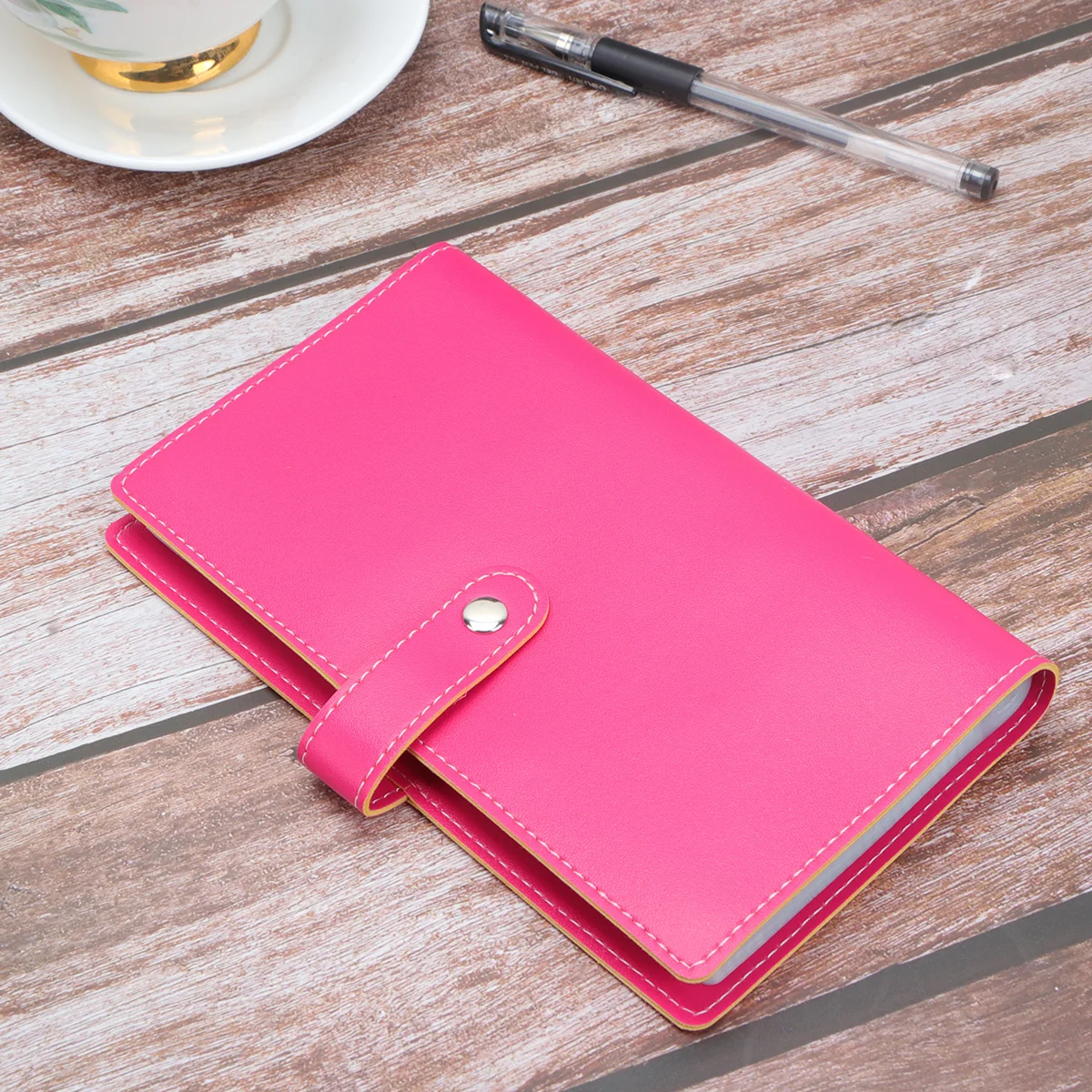 

Business Organizer 120 Slots for Cards Multi Functional Design Easy to Carry Home Office Use Rosy Business Book