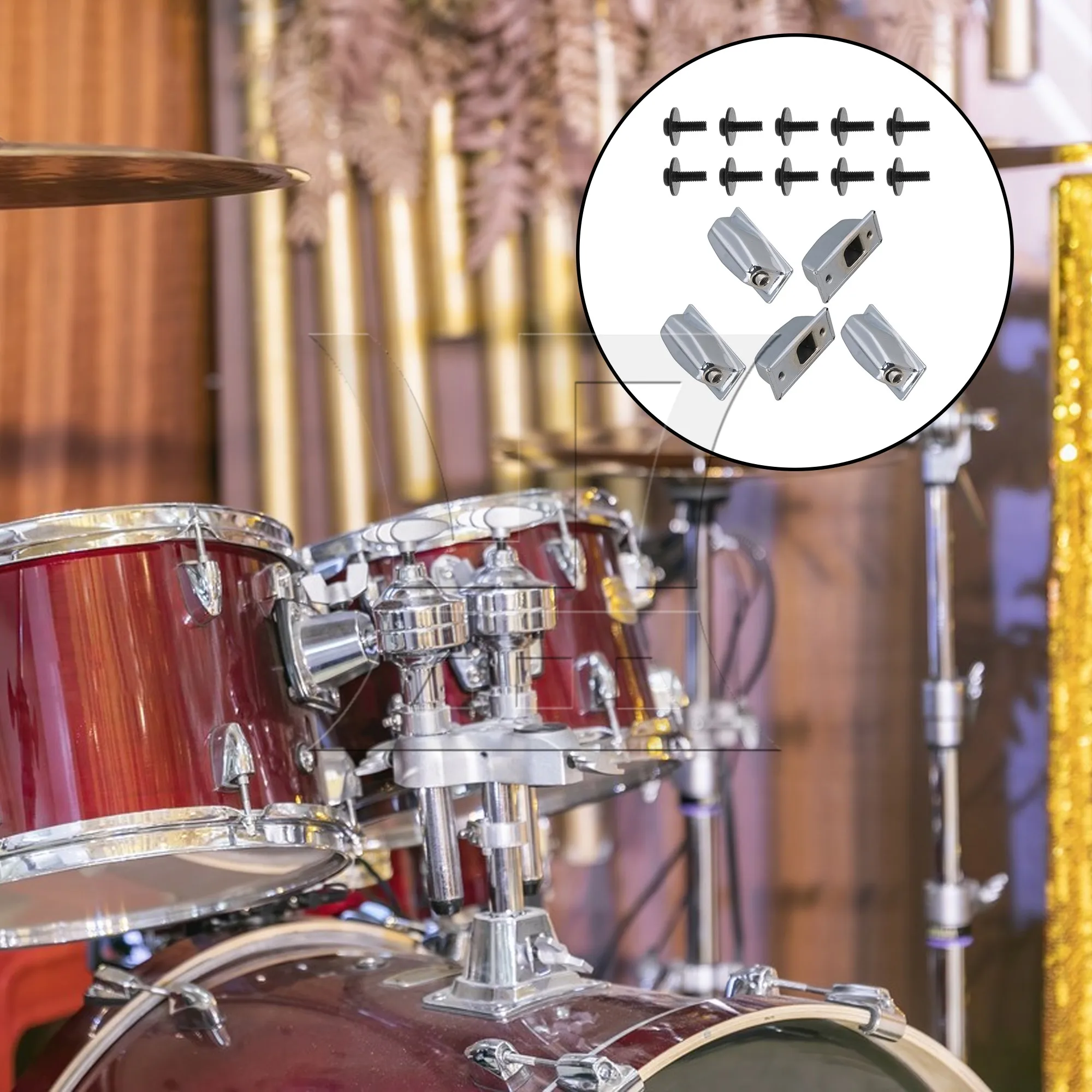 

5 Pcs Single End Drum Lugs 1.5 Inch Percussion Part with M5 x 16mm Screw