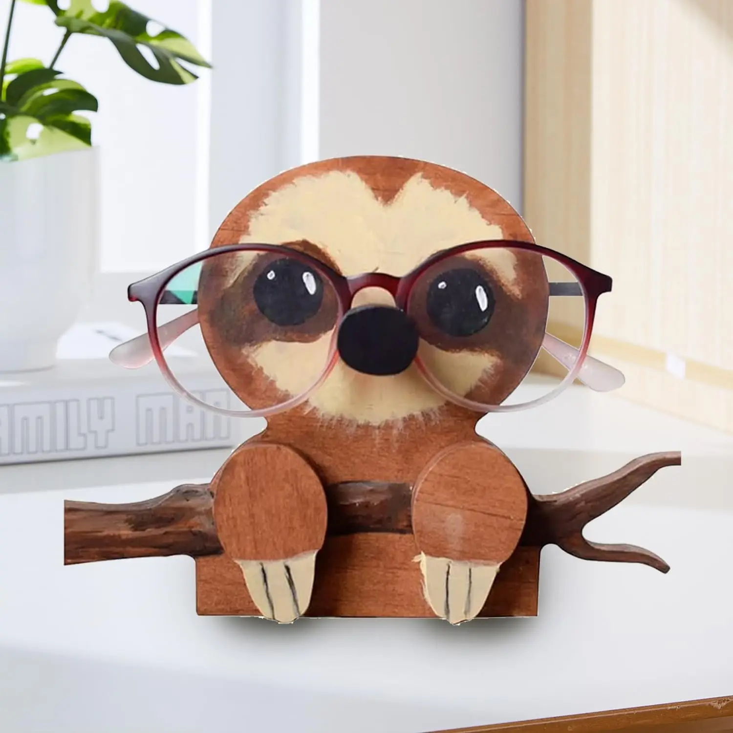 Creative Glasses Holder Stand, Wooden Animal Eyeglass Stand, Handmade Eyeglasses Holder Animal, Cute Sunglasses Display Stand