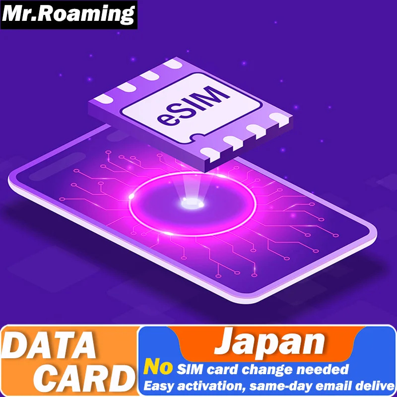 Japan Travel  Prepaid eSIM Data Traffic Card 5G/4G High-Speed Mobile Internet 1/3/7/10/15/30 Days No contract