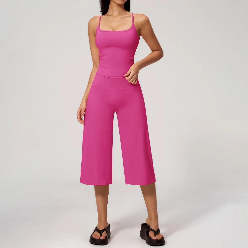 Summer Yoga Set 2 Pieces Women Tracksuit Workout Clothes Sports Outfits High Waist Shorts Fitness Sports Suit Female Gym Clothes