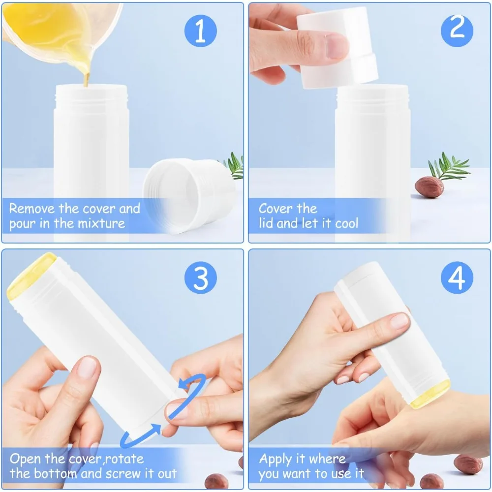 حاوية مزيل العرق البلاستيكية البيضاء، وأنابيب قضيب شبك فارغة، وزجاجات عصا مرهم، وأنابيب تعبئة مزيل العرق على شكل قبة