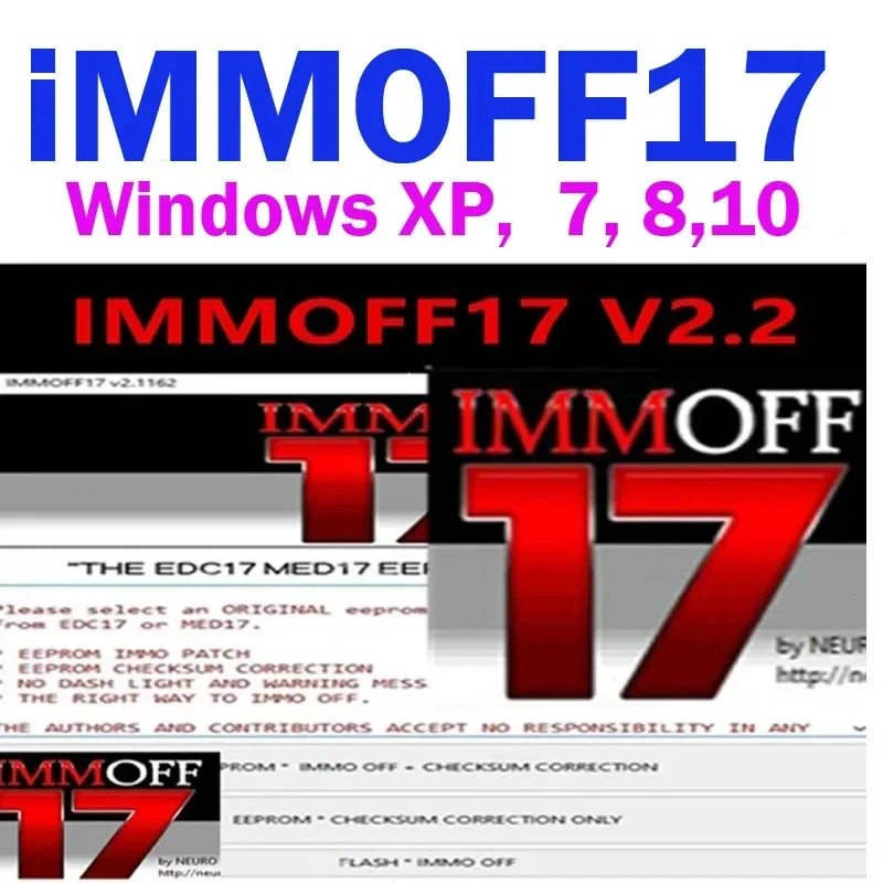 IMMO OFF Newest IMMOFF17 Software EDC17 with keygen Immo Off Ecu Program NEUROTUNING Immoff17 Disabler and install video guide