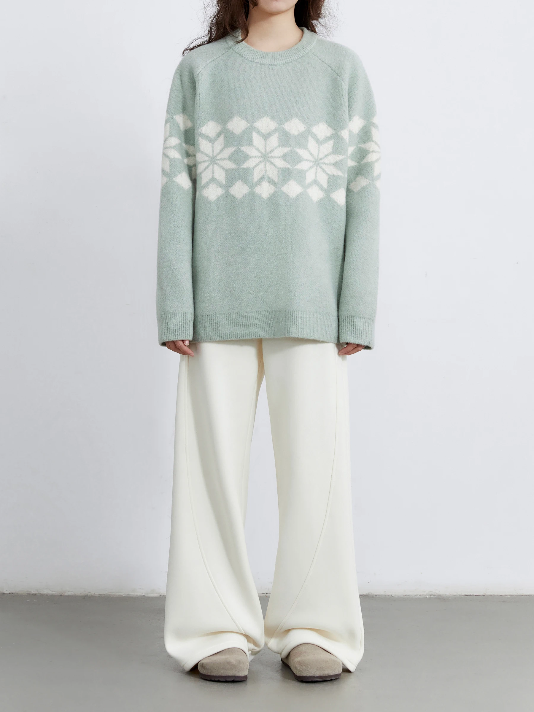 กางเกงขายาวผู้หญิง CHIC VEN ทรงหลวม สไตล์ลำลอง ขาตรง ผ้าพลัฌ มีเชือกผูกเอว ยืดหยุ่น ใส่สบาย อุ่น เหมาะสำหรับฤดูใบไม้ร่วงและฤดูหนาว ปี 2025