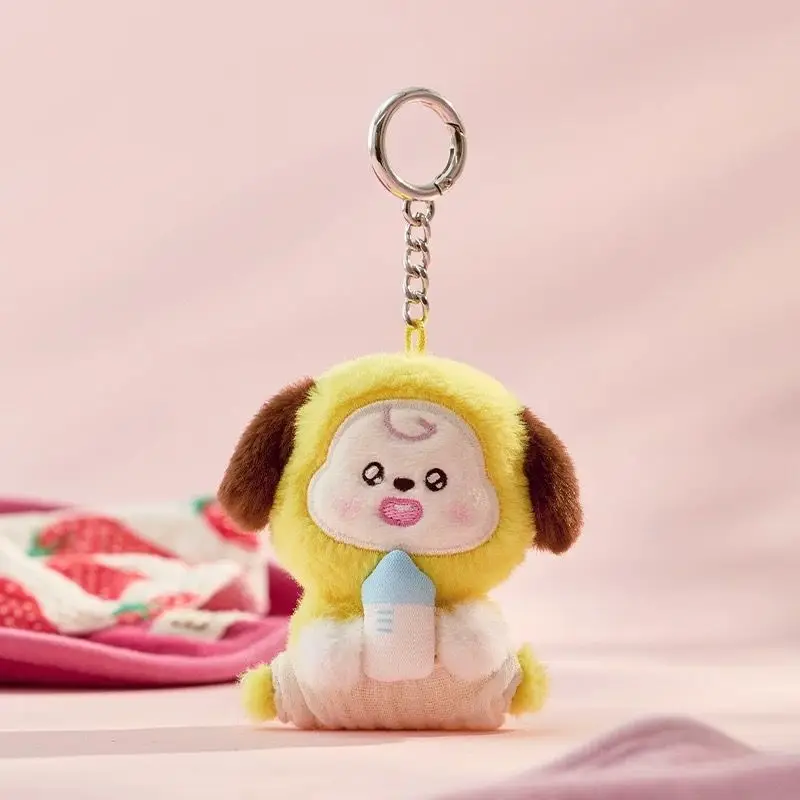 BT21 Cooky und Tata Schlüsselanhänger Neuer Kreativer Cartoon-Stil und Niedlicher Modischer Hochwertiger Tragbarer Mädchenhafter Schülerrucksack-Anhänger – Detail 5