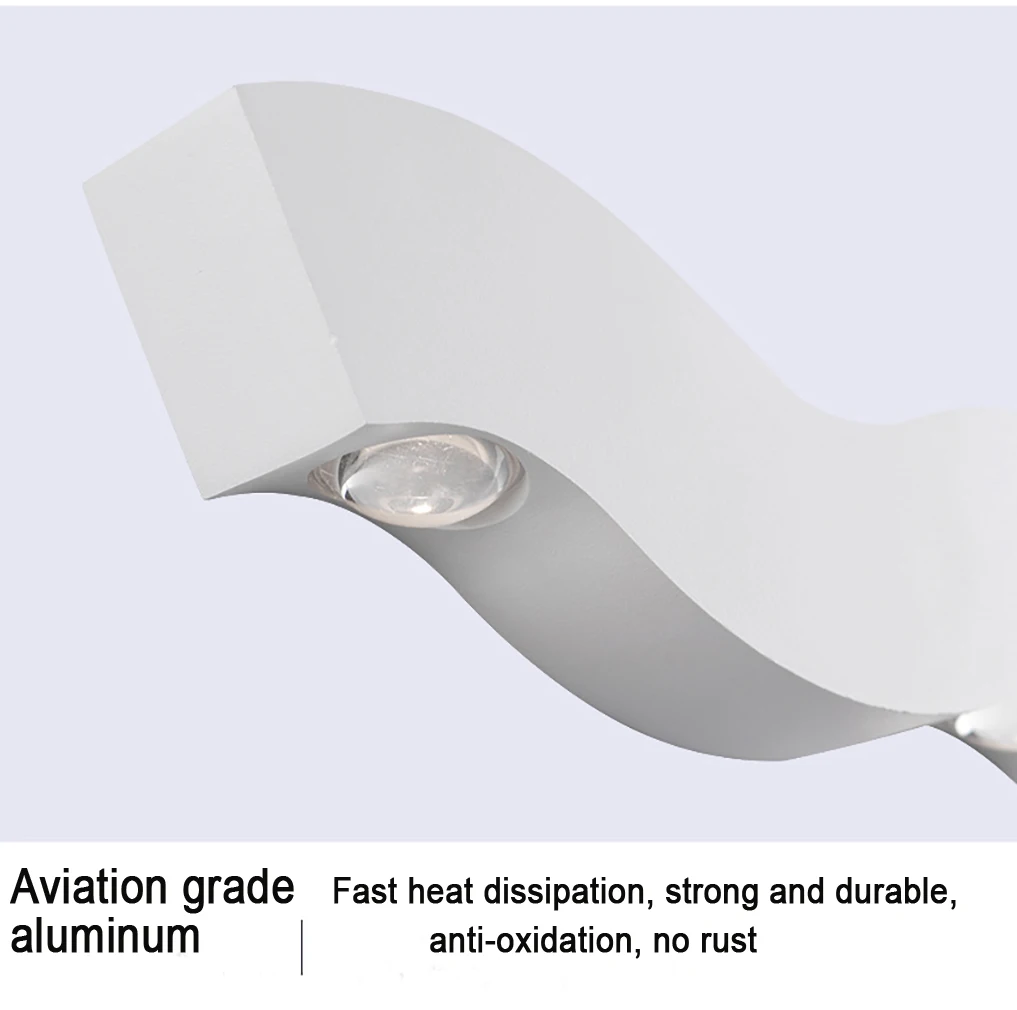 Applique Murale LED AC85-265V 4W Style Minimaliste Moderne Nordique IP65 Étanche Nik/ Extérieur Lampes avec 3 Ans de Garantie