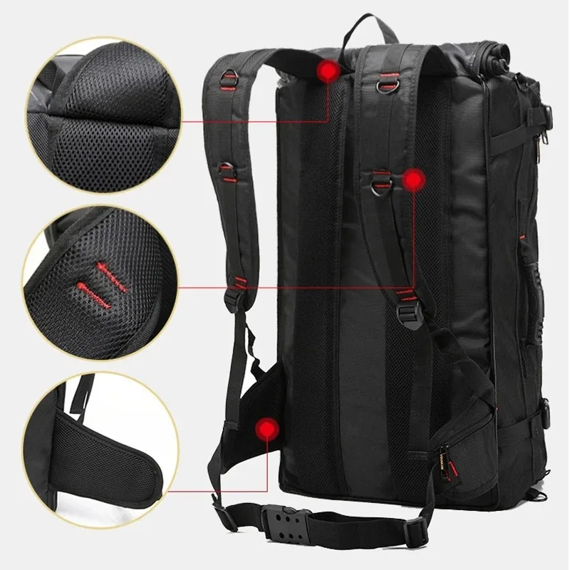 50L 70L Reise Fitness Training Rucksack Große Kapazität Multifunktions Gepäck Tasche Wasserdicht Männer Outdoor Wandern Trekking PackXA8