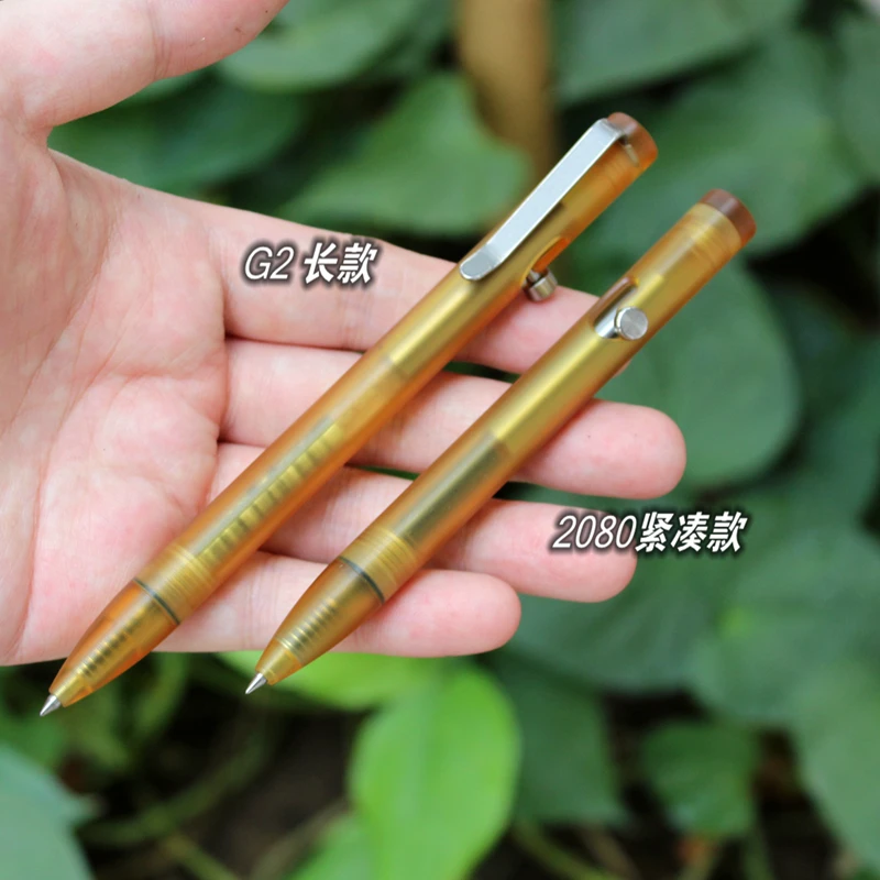 1 Piece Ultem PEI Gel Ink EDC Pen, Bolt Pens with TI Pocket Clip