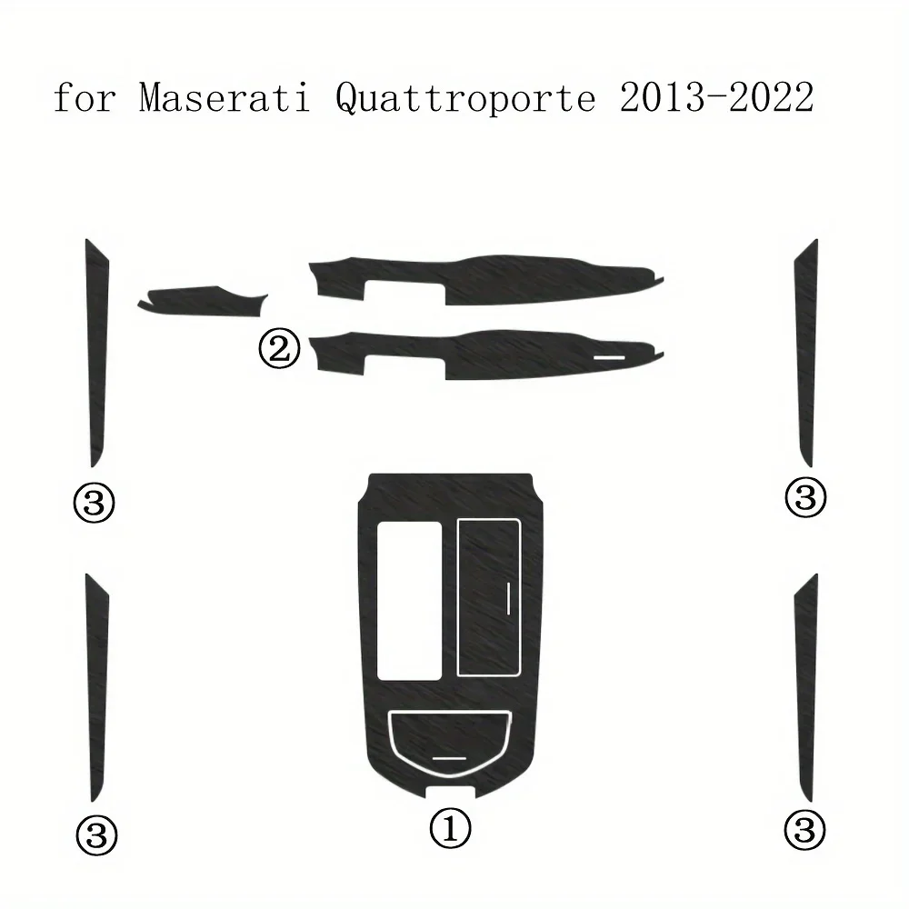 PVC Carbon Fiber Interior Sticker Set For Left-Hand Drive Maserati Quattroporte 2013-2022
