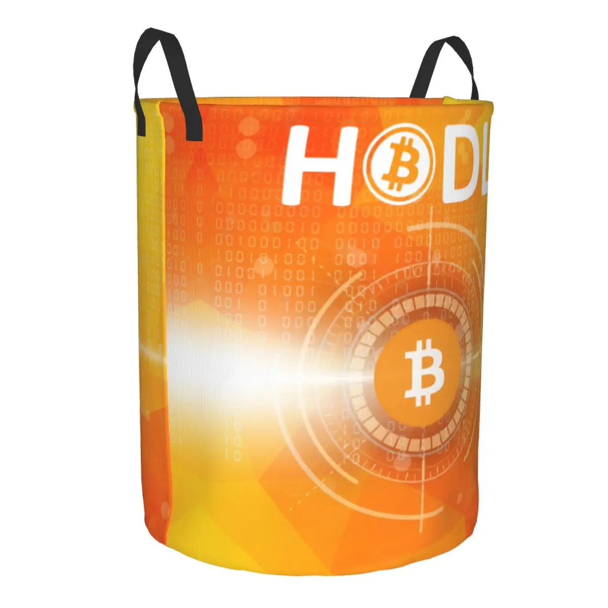 Bitcoin Hodl Laundry Basket Collapsible BTC Blockchain Crypto Currency Clothing Hamper Toys Organizer Storage Bins