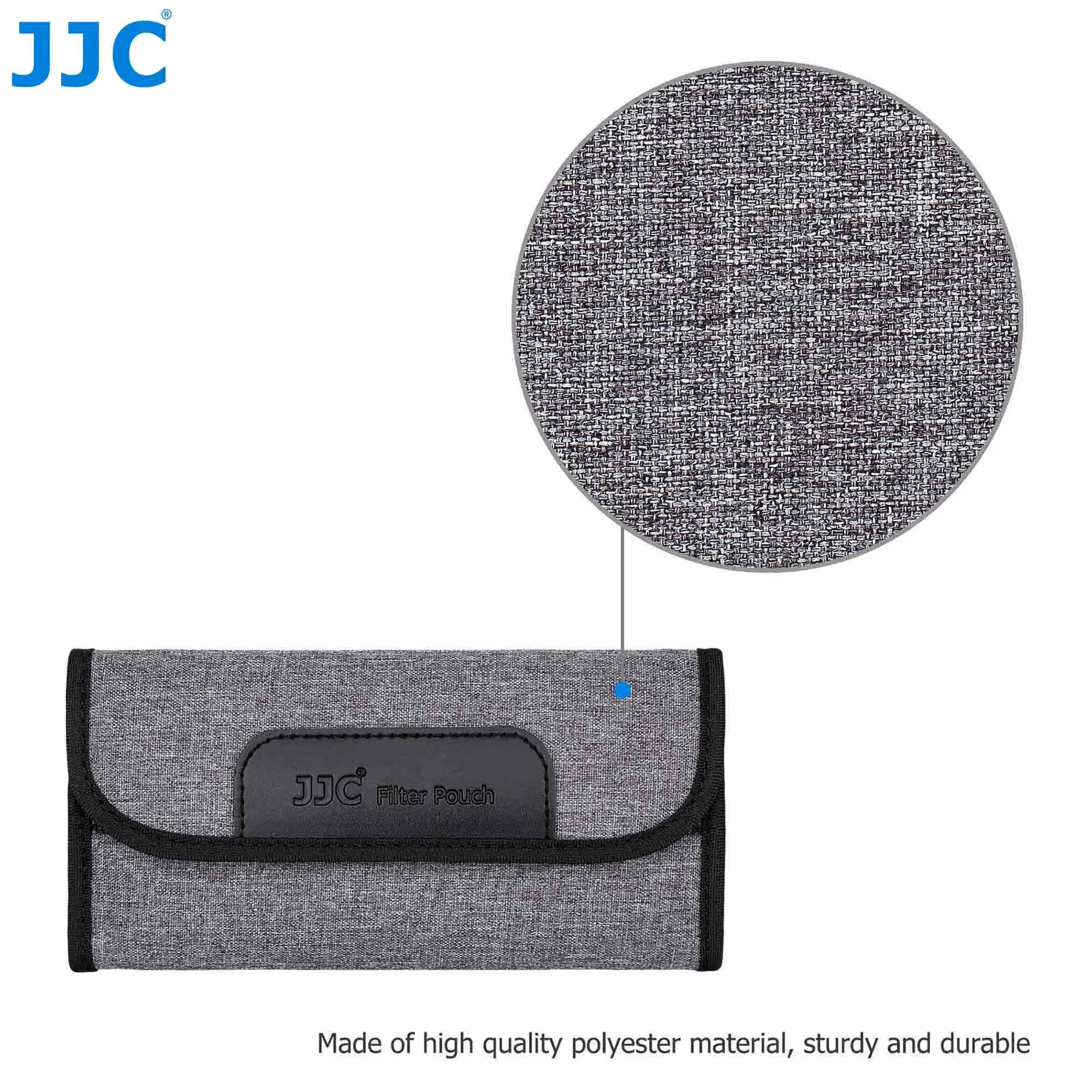 JJC 4 Slots Camera Lens Filter Bag Wallet Durable Polyester UV ND CPL Filter Pouch 49mm 52mm 55mm 58mm 62mm 67mm 72mm 77mm 82mm