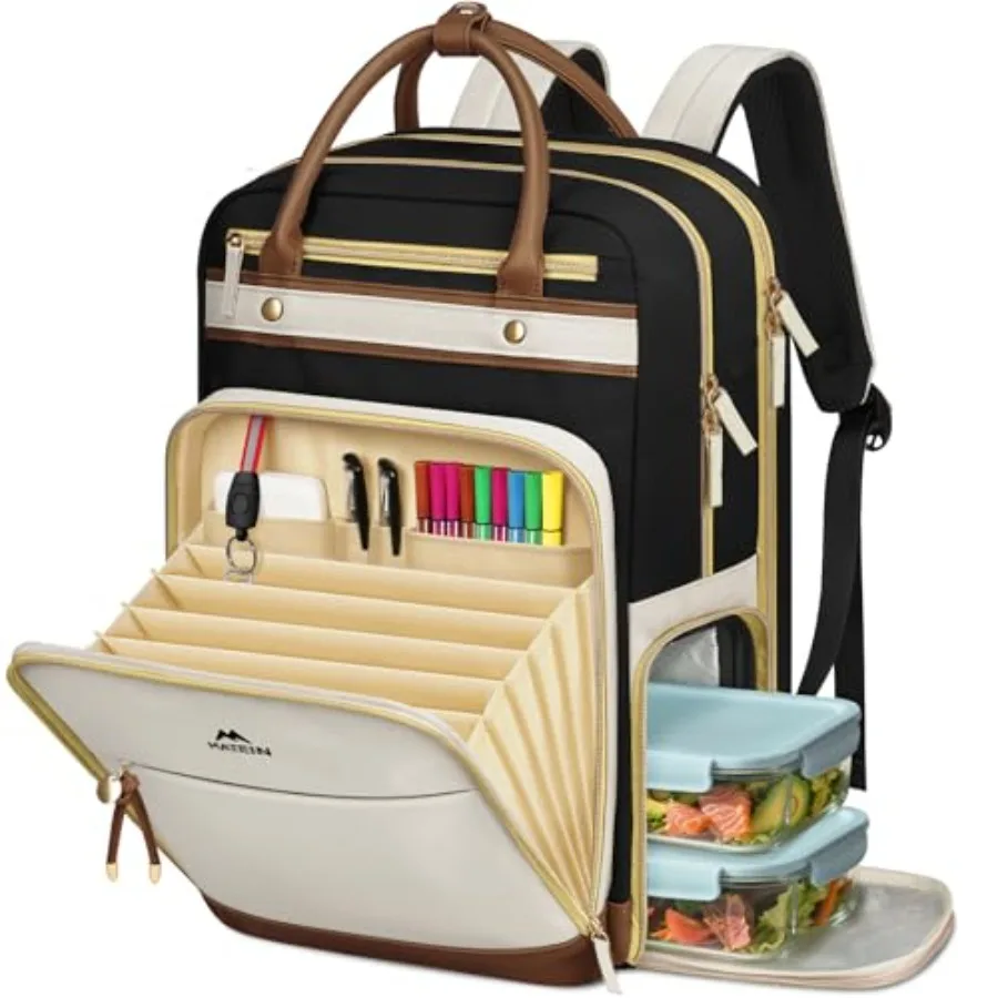 

Work Backpack with Lunch Compartment Detachable, 15.6 Inch Laptop Backpack with Organized Pocket, College Computer Backpacks Me