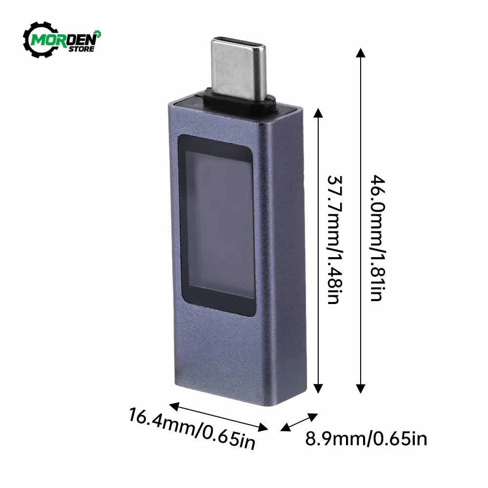 DC4-30V Voltmeter Ammeter Type-C Tester Digital Display Current Voltage Tester Power Electric Energy Capacity Tester