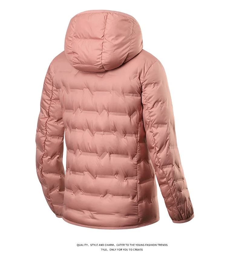 EUMERGX Winter Warme Daunenjacke für Damen Wandern Camping Klettern Trekking Graphen-Futter Mantel Entendaunen Leichte Polsterjacke – Detail 18
