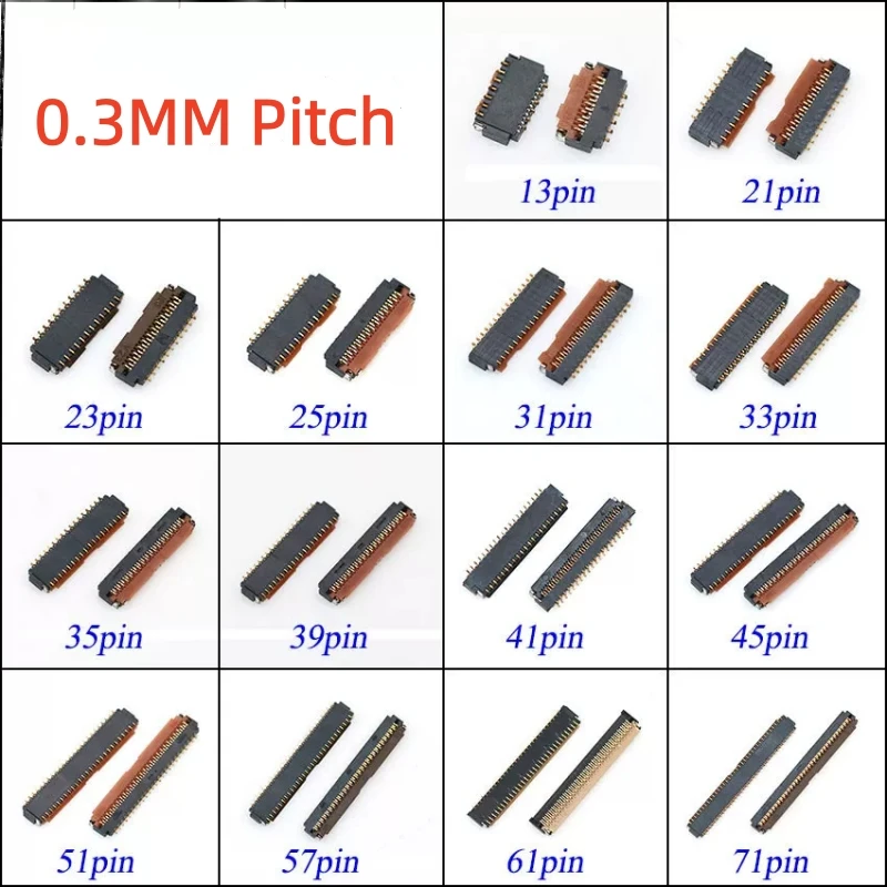 0.3MM Pitch FPC Connector Seat FH26W-13/21/23/25/31/33/35/39/41/45/51/57/61/71PS-0.3SHW
