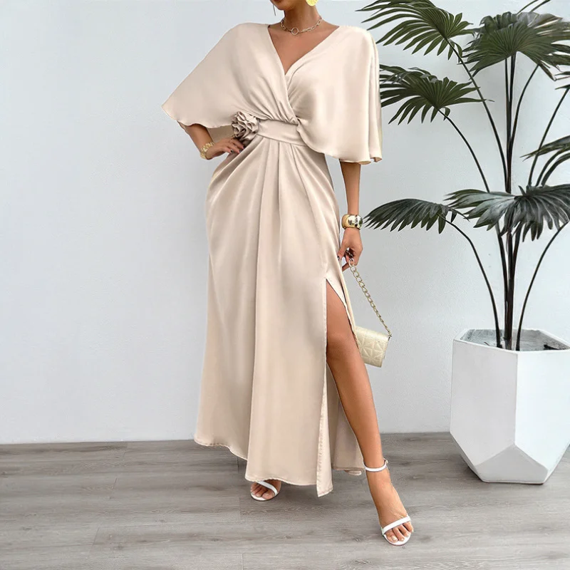 2025 Spring/Summer Women's Fashion Elegant Desire Batwing Sleeve Dress