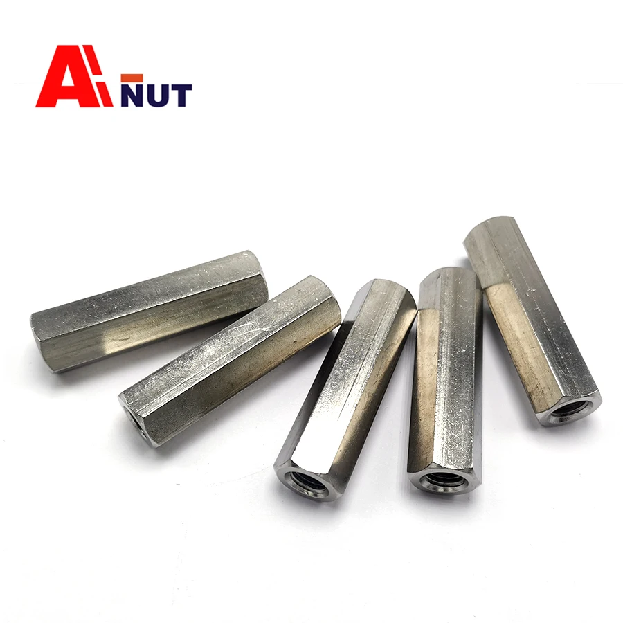 

m8 m10 m12 m14 m16 Fine Thread Pitch Hexagon Rod Nut, 304 Stainless Steel Hex Extension Nut ,B033