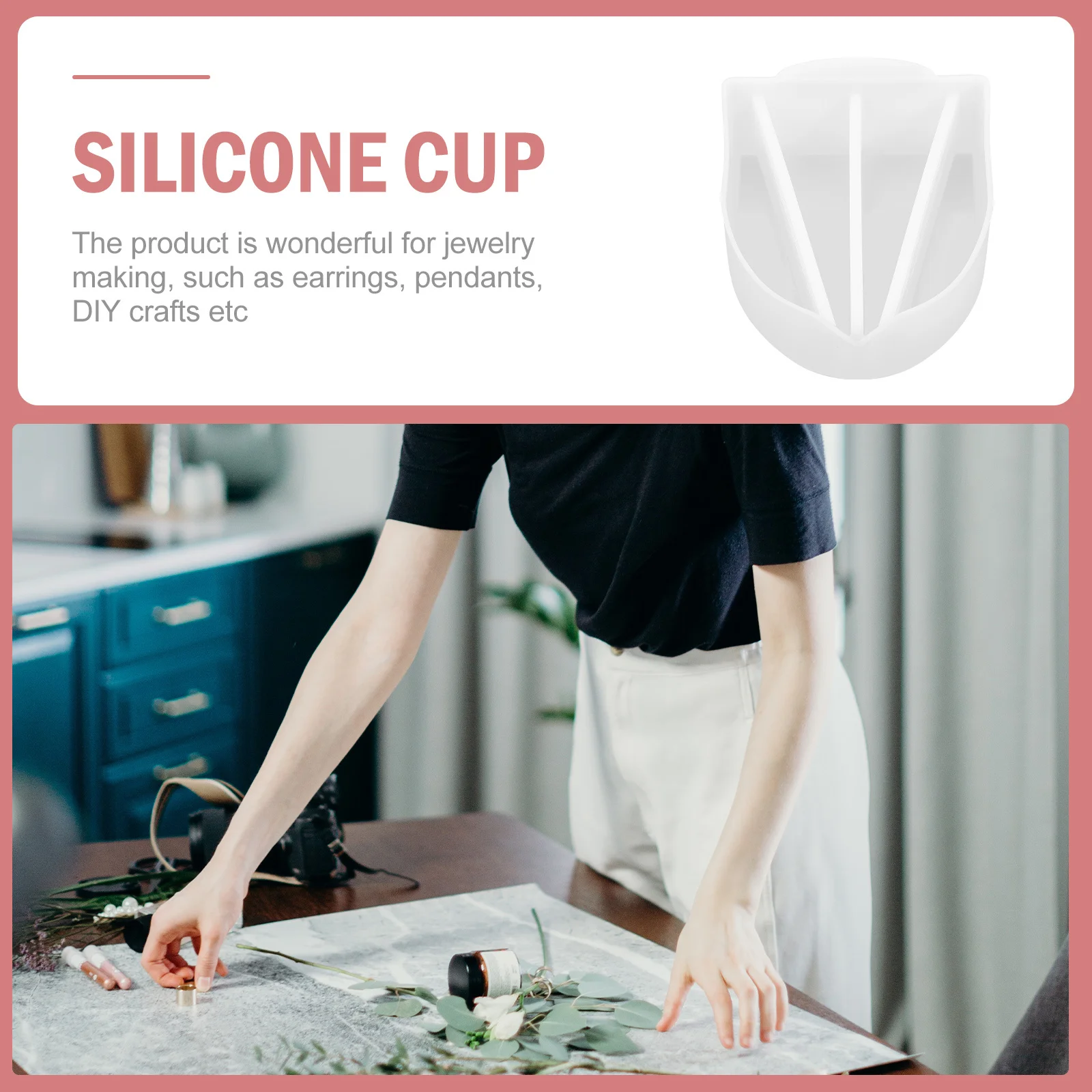 

Silicone Glue Mixing Cup Epoxy Making Tool Pigment Storage Container Diy Craft Accessory Multi-Purpose Color Mixing Holder