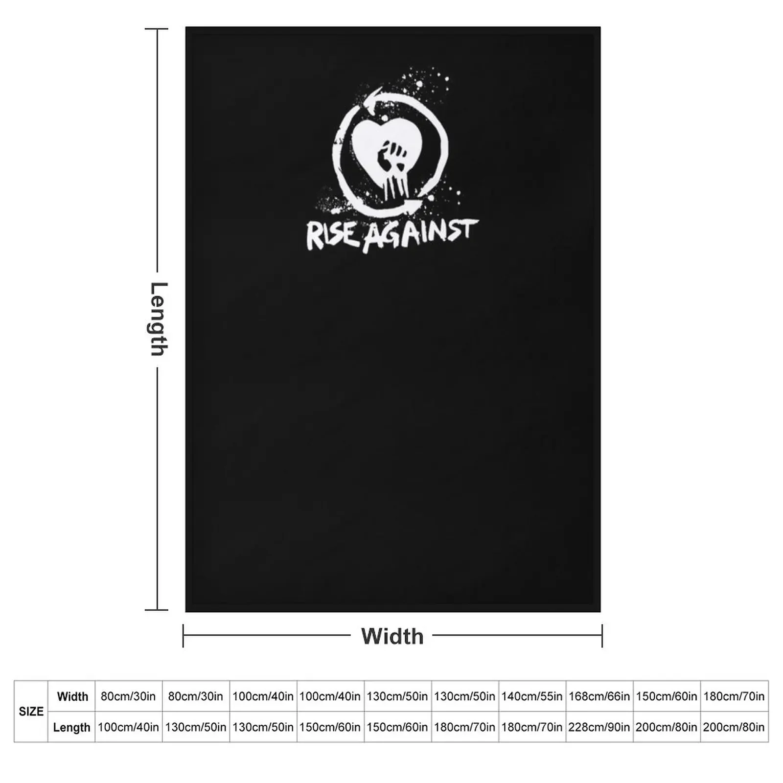 Rise Against logo Throw Blanket Picnic Bed Fashionable Blankets For Sofas Furrys Blankets