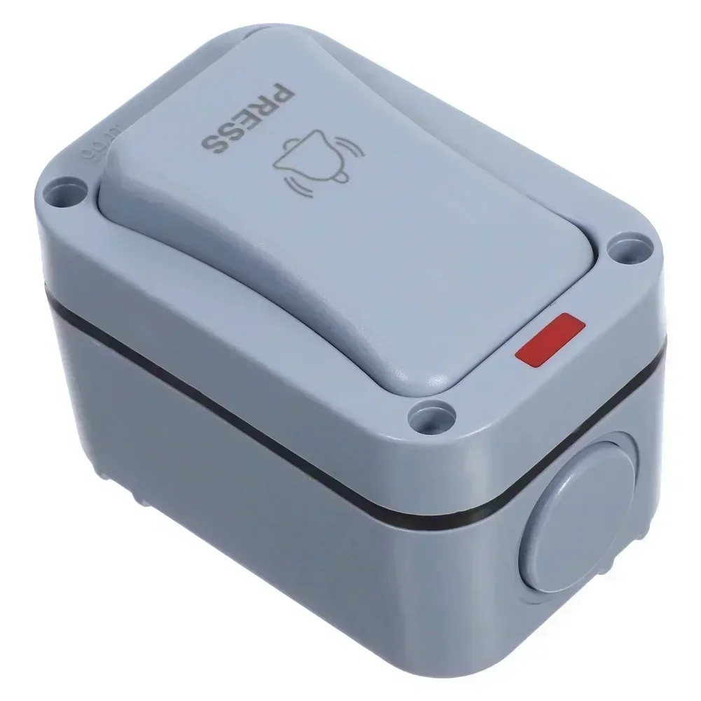 botao-de-campainha-externo-com-classificacao-ip66-a-prova-d'agua-e-a-prova-de-poeira-design-de-montagem-e-operacao-com-redefinicao-automatica