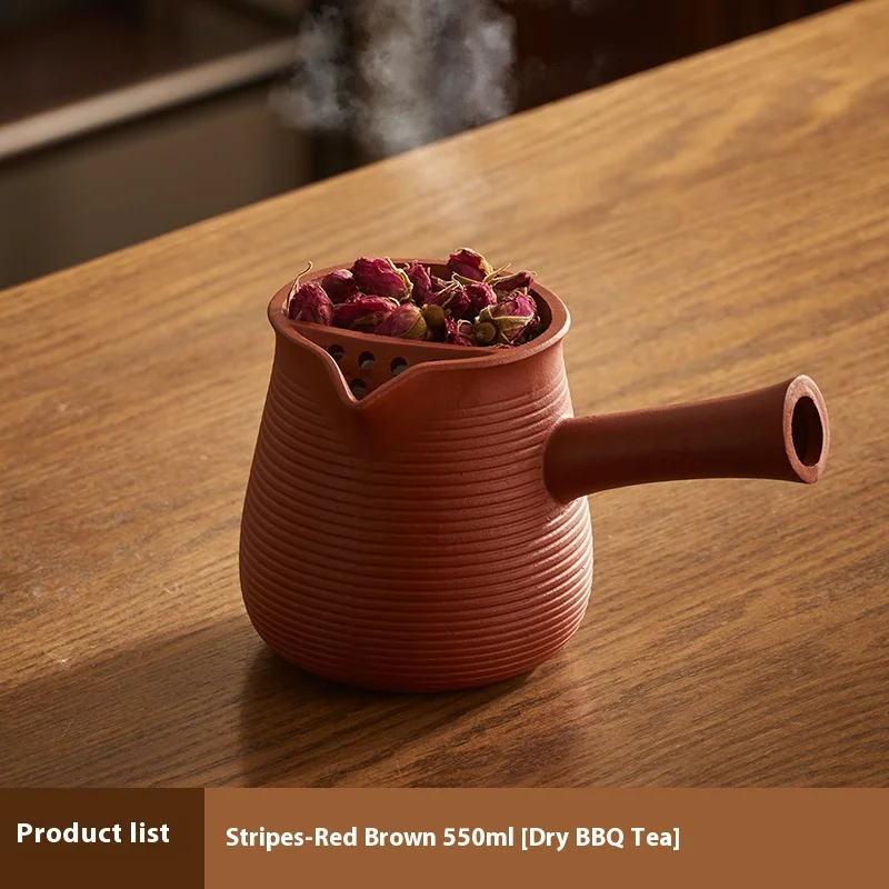 Gianxi Tontöpfe, Keramik-Teekanne, chinesische kochende Teekanne, geröstete Milch, Teedose, Teekocher, Steingutglas, Teekanne mit gegrilltem Griff