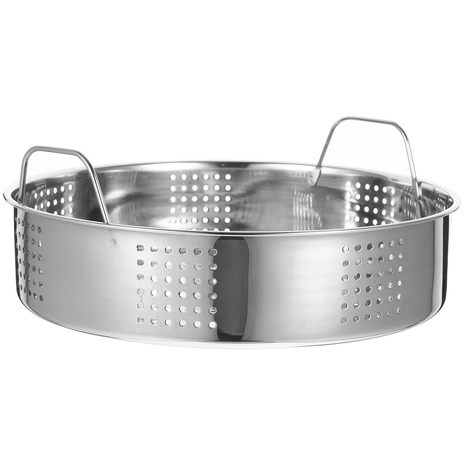 

25Cm Stainless Steel Basket Heavy Duty Food Steamer Grid For Dumplings Buns Kitchen Cookware Steamer Silver Pcs
