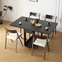 Modern Extendable Dining Table Rectangle Sideboard With Storage