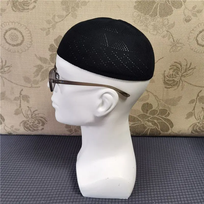 Muslim Caps For Men Colthing Freeshipping Crochet knit Hat Turkey Kufi Islamic Kippah Hijab  Jewish Turban Wool Cotton Winter