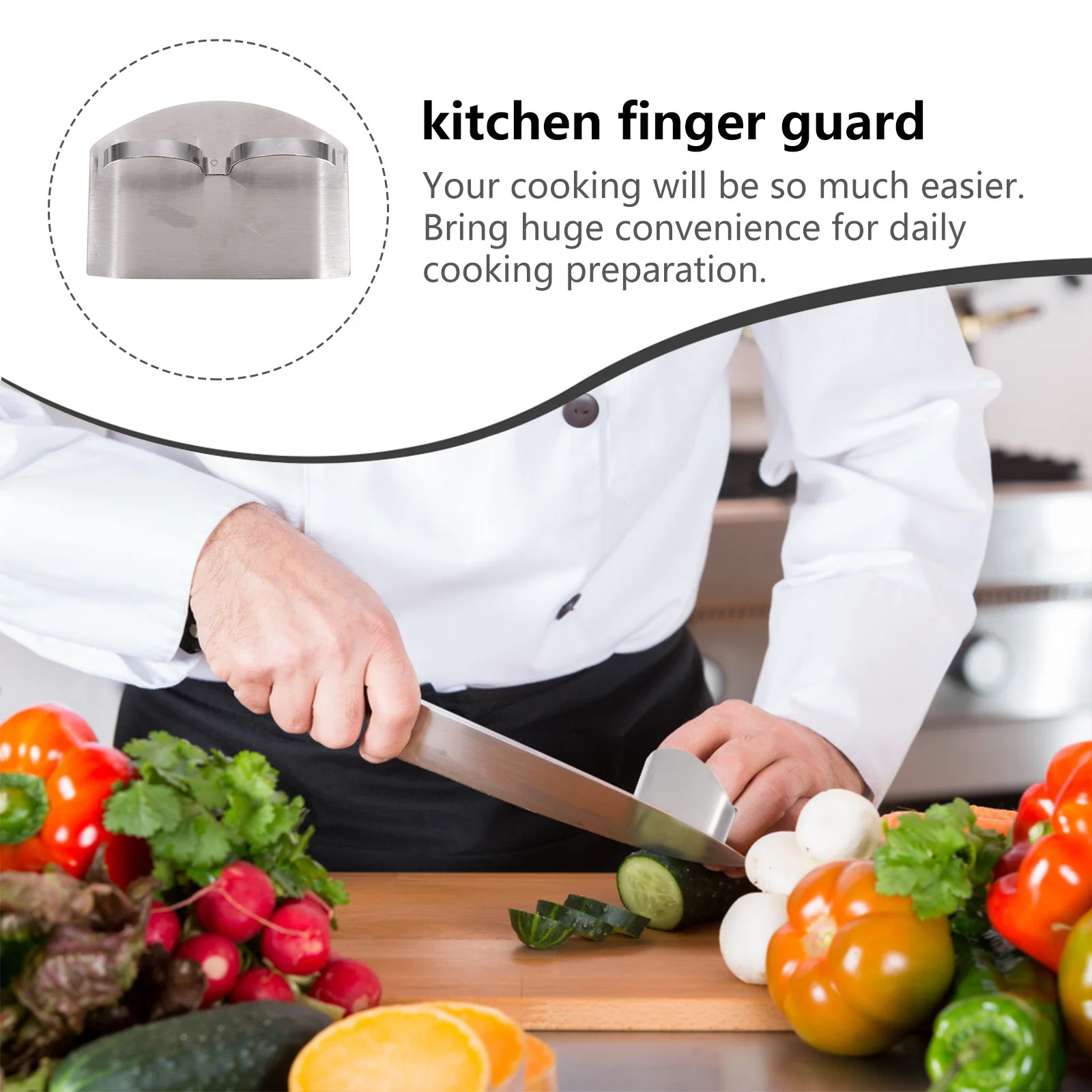 

4 Pcs Finger Guard When Slicing Items Hand Guards for Safe Stainless Steel Food Prep Kitchen
