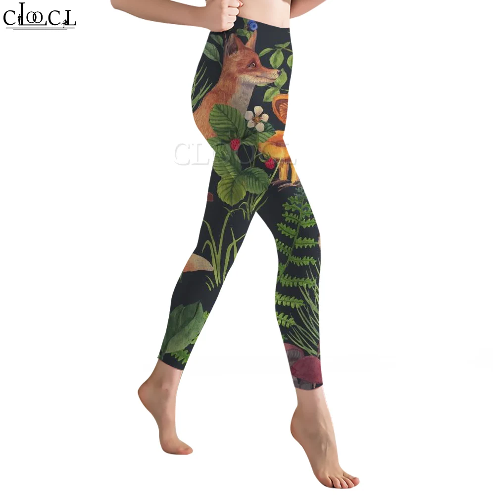 CLOOCL Nuove donne Hawaii Legging Giungla Simpatici animali Modello Pantaloni casual stampati in 3D per pantaloni da yoga elasticizzati per allenamento in palestra femminile