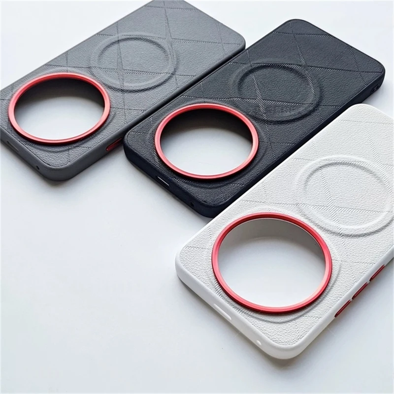 حافظة مغناطيسية لهاتف Honor Magic 8 Pro حافظة MagSafe فاخرة شريطية من جلد السيليكون غطاء خلفي لهاتف Magic8 8Pro 5G غلاف مقاوم للصدمات #3