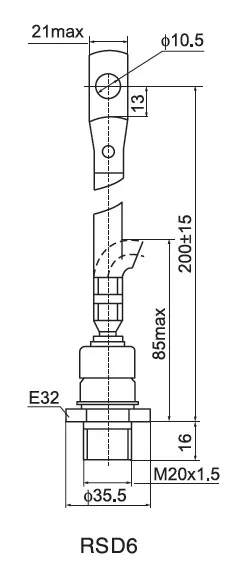 スパイラルダイオード: D161-200 200a/D161-250 250a/D161-320 320a 100v〜1800v