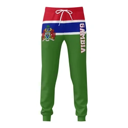 Mens Sweatpants Gambia Flag  Gambian Pants with Pockets Joggers Soccer Football Multifunction Sports Sweat With Drawstring