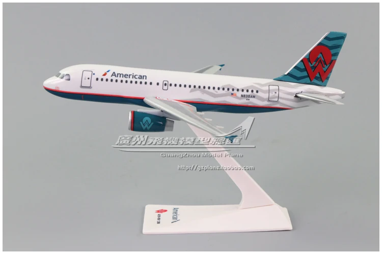 NEW 17CM American Airlines Airbus A319-100 Plastic Assembly Simulation Aircraft Model 1:200 Plane Model Collector