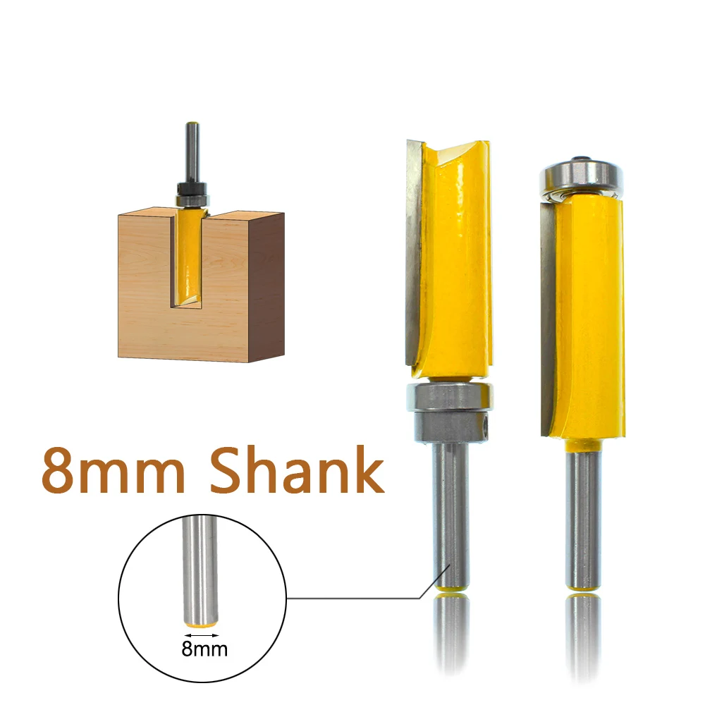 

8mmShank Carbide Wood Milling Cutter Slotted Router Bit CNC End Mill Carpentry Trimming Tools Woodworking Machines