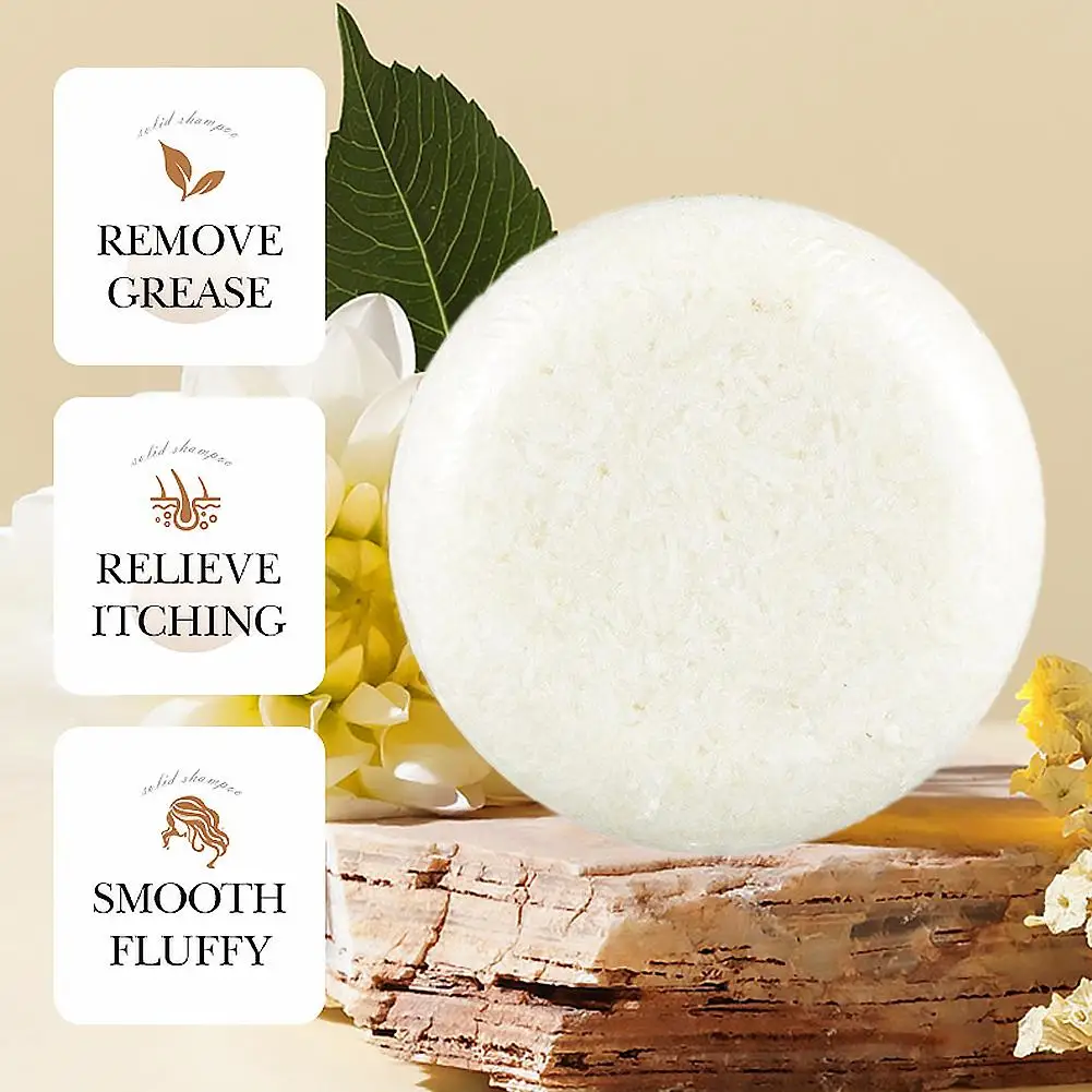 Natural Coconut Shampoo Bar for Hair Growth Deep Cleansing Oil Control Anti-Dandruff Solid Shampoo Soap 60g Hair Care view 6