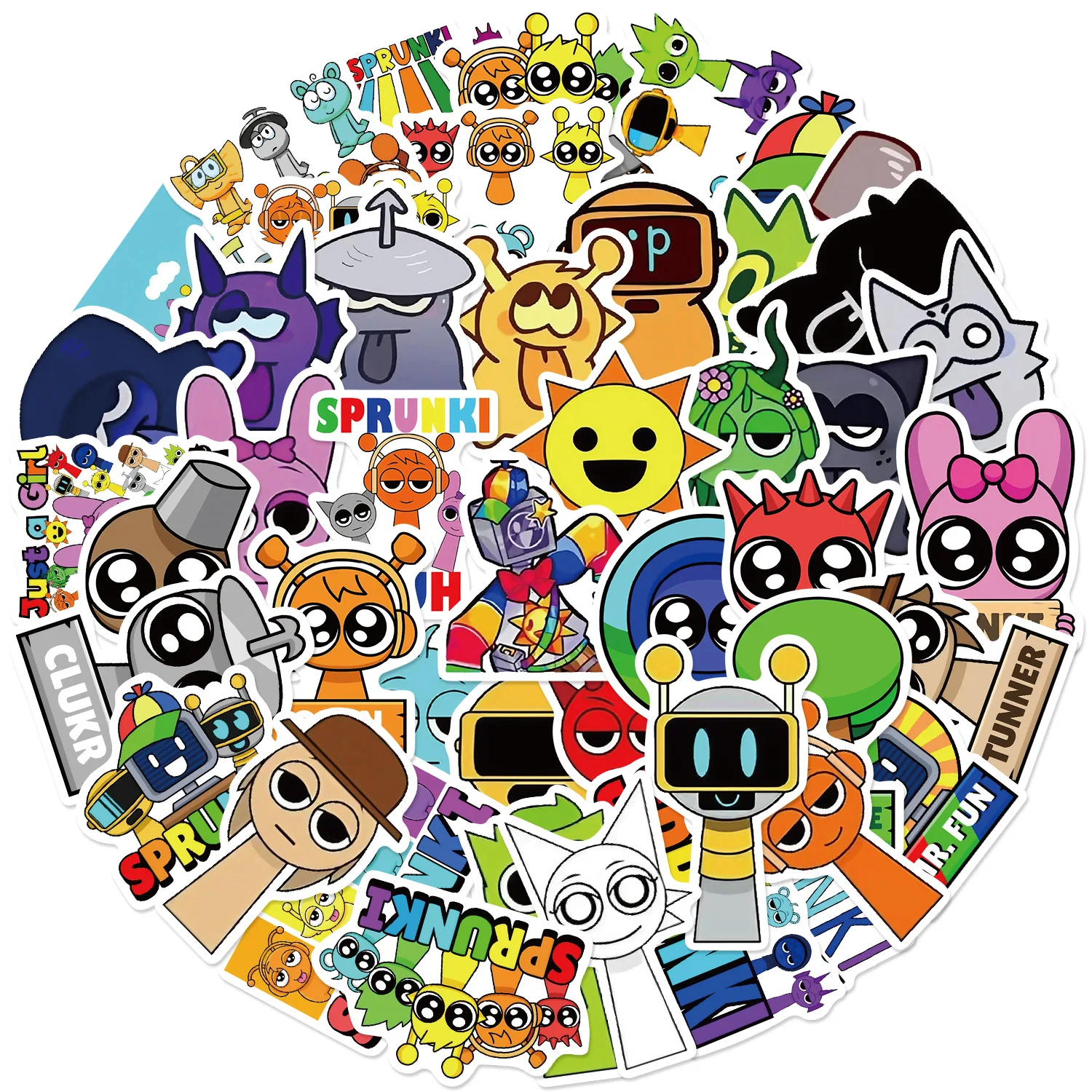 

10/50PCS Creative Incredibox Cartoon Game Waterproof Stickers DIY Decoration Notebook Mobile Guitar Suitcase Water Cup Graffiti