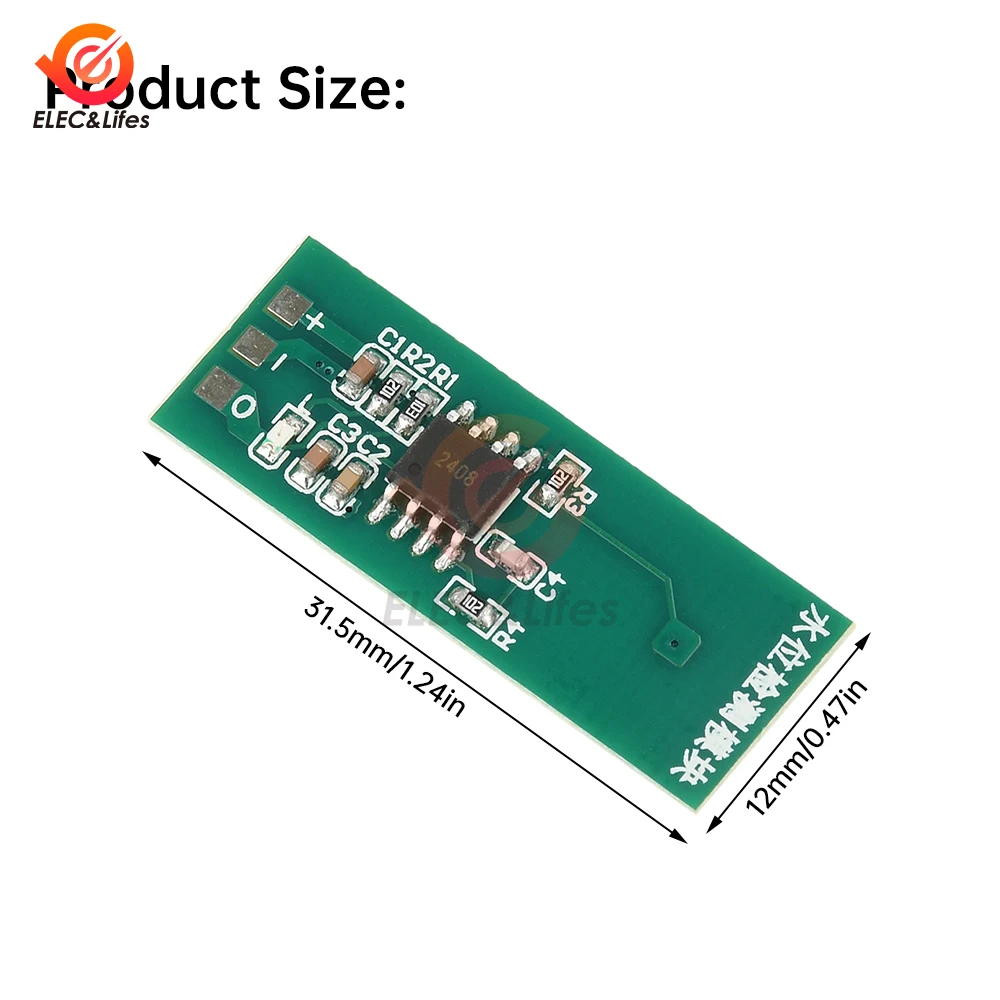 DC 3.3-5V/DC 3.3-26V Sensore del modulo di rilevamento del livello dell'acqua con interruttore tattile del livello del liquido senza contatto