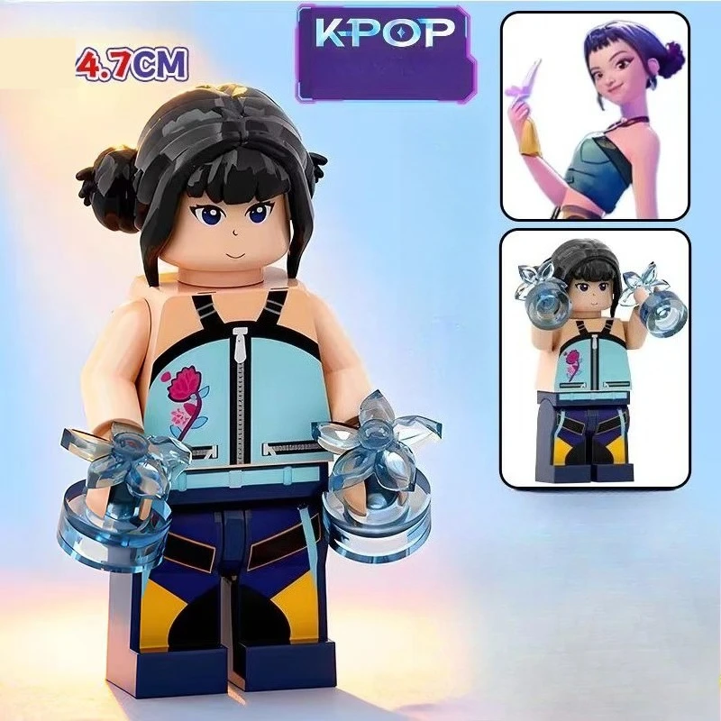 8 قطعة Kpop شيطان الصيادين تجميع اللبنات ، رومي ميرا زوي سوس تمثال التماثيل ، فتاة المشجعين جمع هدية الكريسماس