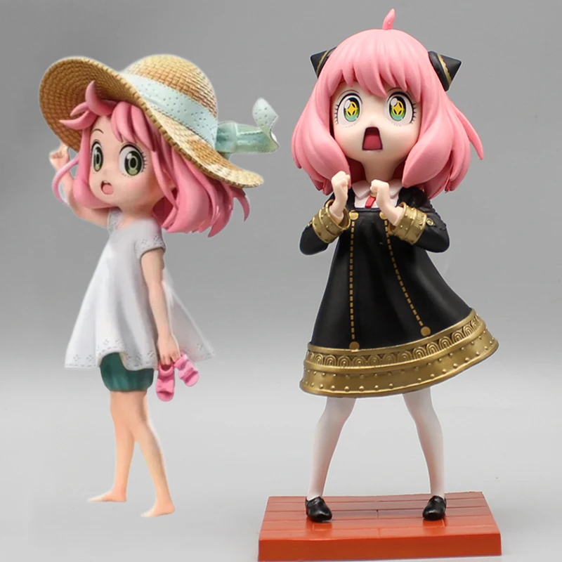 

SPY×FAMILY Anime Figurine Uniform Anya Forger Action Figure Kawaii Dolls Anya Figure Summer Beach Model PVC Collection Toys Gift