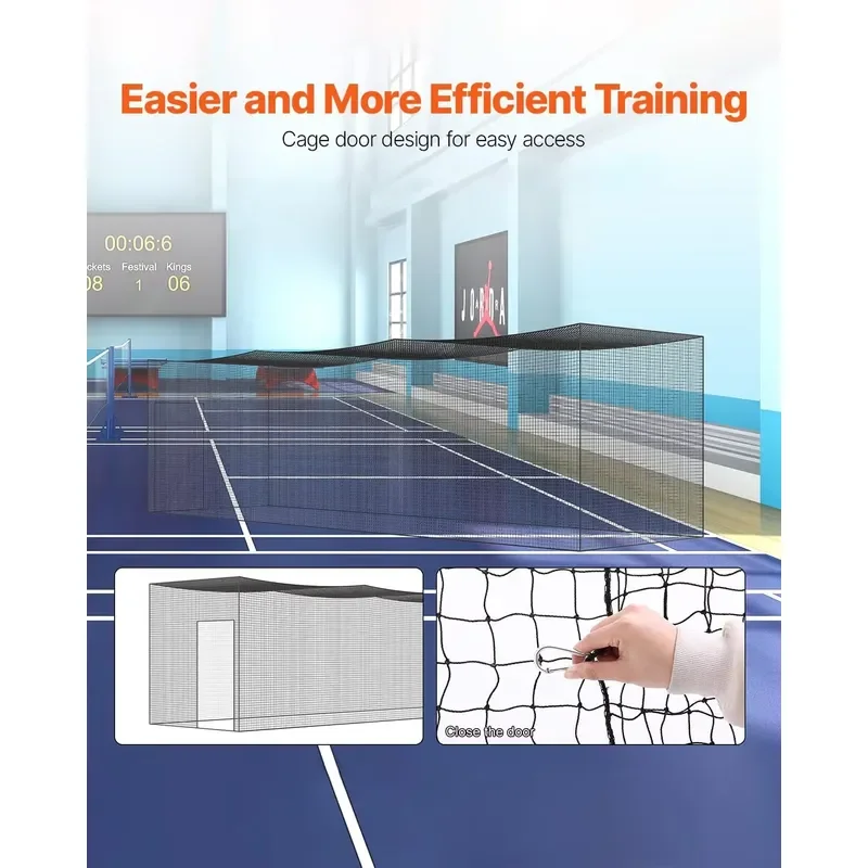 10*10*35FTCricket Batting Net Baseball Batting Cage Net and Frame Softball Hitting Cage