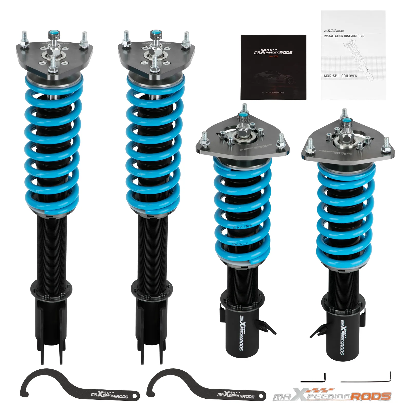 24-Way Adj Damper Height Coilover Shock Kit For Subaru Impreza WRX STI GDB Saab Coilovers Shock Coilovers Lowering Suspension