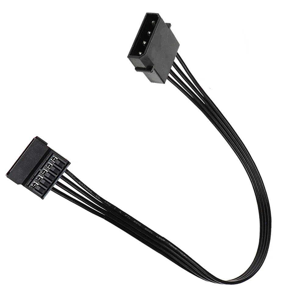 Molex-SATA Power Converter cabo adaptador, disco rígido, HDD, SSD, cabo de extensão, IDE, 4 pinos macho para 15 pinos fêmea