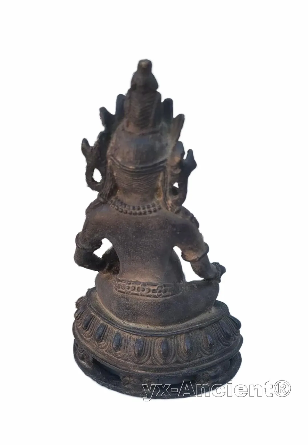 God of wealth Buddha Antique Old Vajra Dharmaraja blessed Buda bronze statue