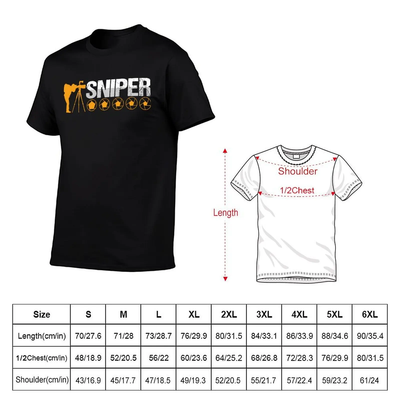 Sharp Sniper Photographer Cameraman Shutterbug T-Shirt funny t shirts man t shirts for man pack white T-Shirt