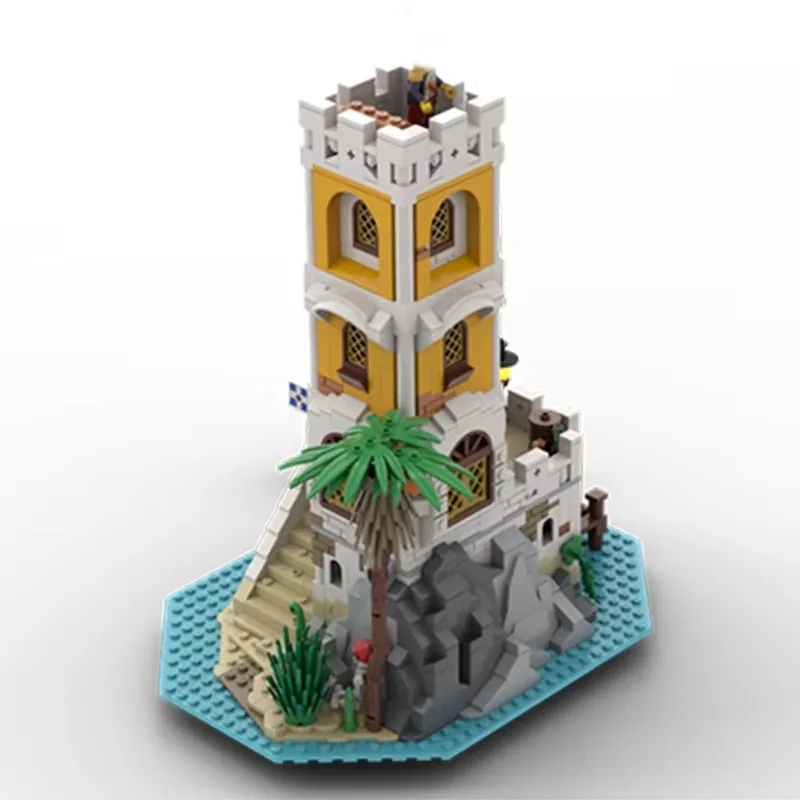 1174pcs MOC Pirates 6265 Sabre Island Remake Model Building Blocks Christmas Gift Toys Craft Display Assemble Brick Collection