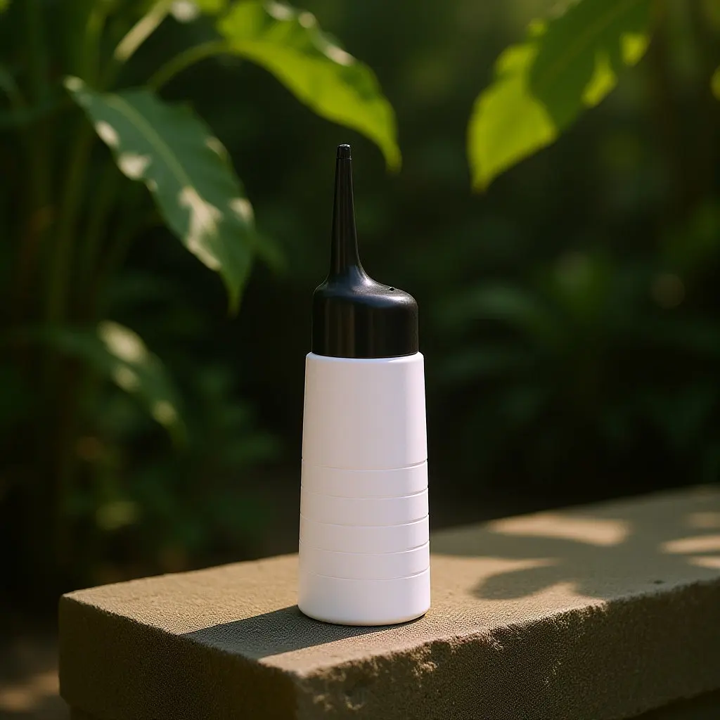 

Профессиональные герметичные флаконы для мытья волос, черно-белые, пластиковые, 15x5x4 см, с наклонным носиком-аппликатором и мерной шкалой для окрашивания волос