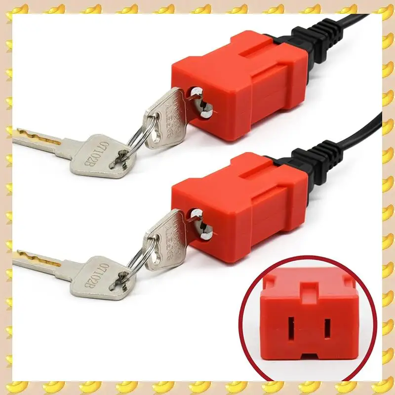 A45U Plug Lock Lockout Device 2 Pack Outlet Locking Safety Lock Fits Electrical Shutdown Service