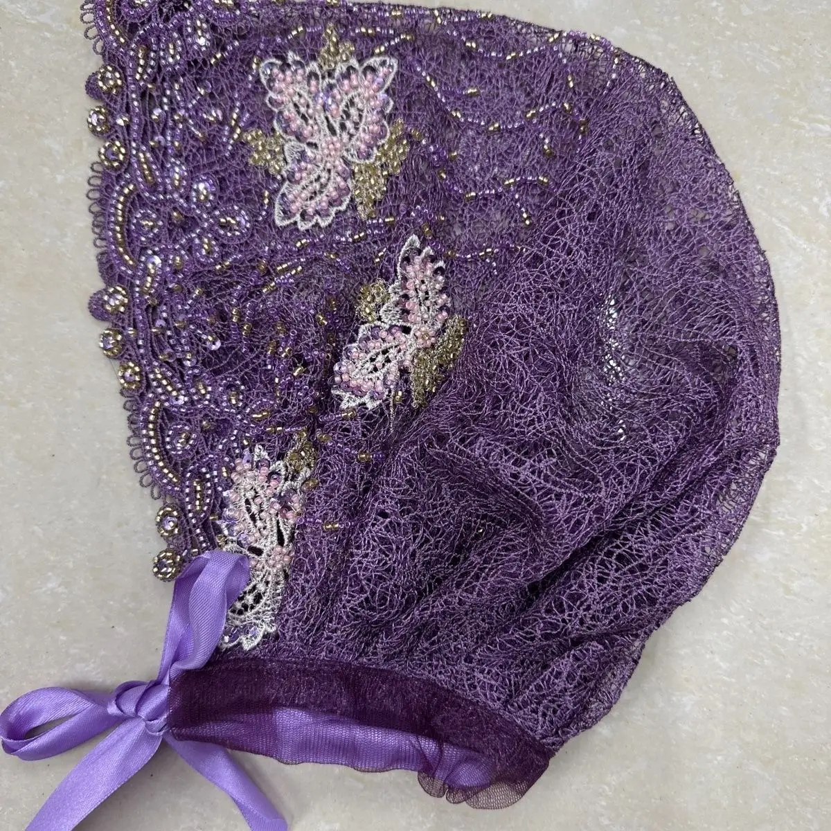 Chapeaux et hijabs de luxe pour femmes, brodés de perles, foulards ethniques quotidiens, tissu doux, bon rendu, bonnets assortis, 2026