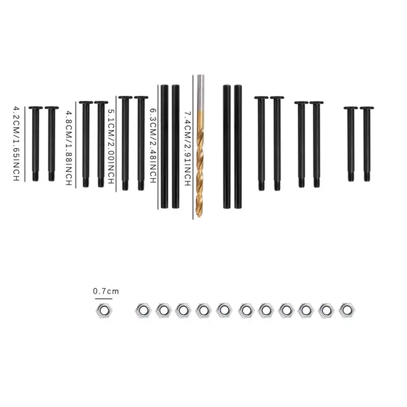 ชุดอัพเกรดระบบกันสะเทือนหน้าและหลังแบบแข็ง A71Z พร้อมชุดล็อค A-PIN สำหรับรถบังคับวิทยุ TRAXXAS 1/8 6S Big Mouse Small X